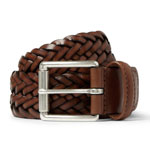Devanet braided leather belts with roller buckle